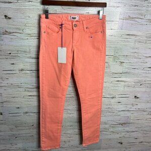Paige Skyline Ankle Peg Flamingo Pink Jeans Sz 25 NWT